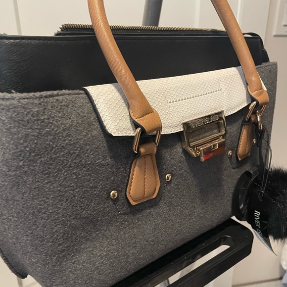 River island grey/black/white. Shoulder bag - Picture 4 of 6
